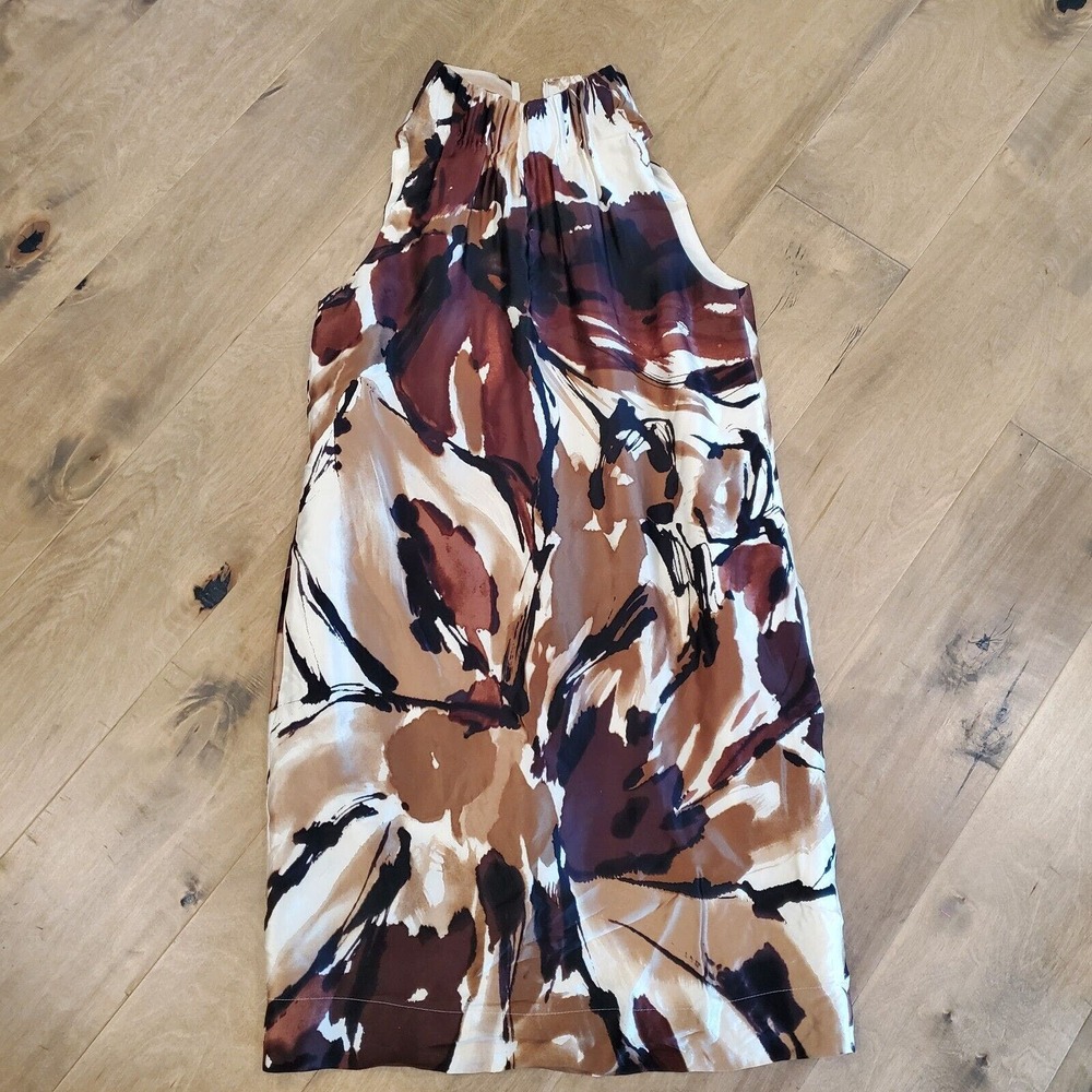 Elegant Sleeveless Abstract Print Dress